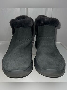 Skechers gray Faux Fur Lined Ankle Booties